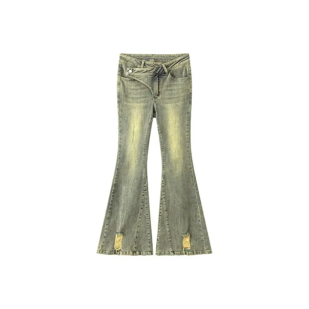 CHUU Medium Denim Blue Women's Jeans CHUU Средний деним синий женский джинсы