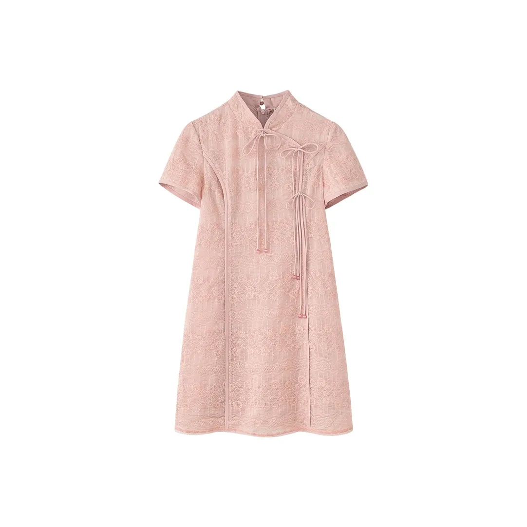 DITB Нежно-розовый Женский Ципао