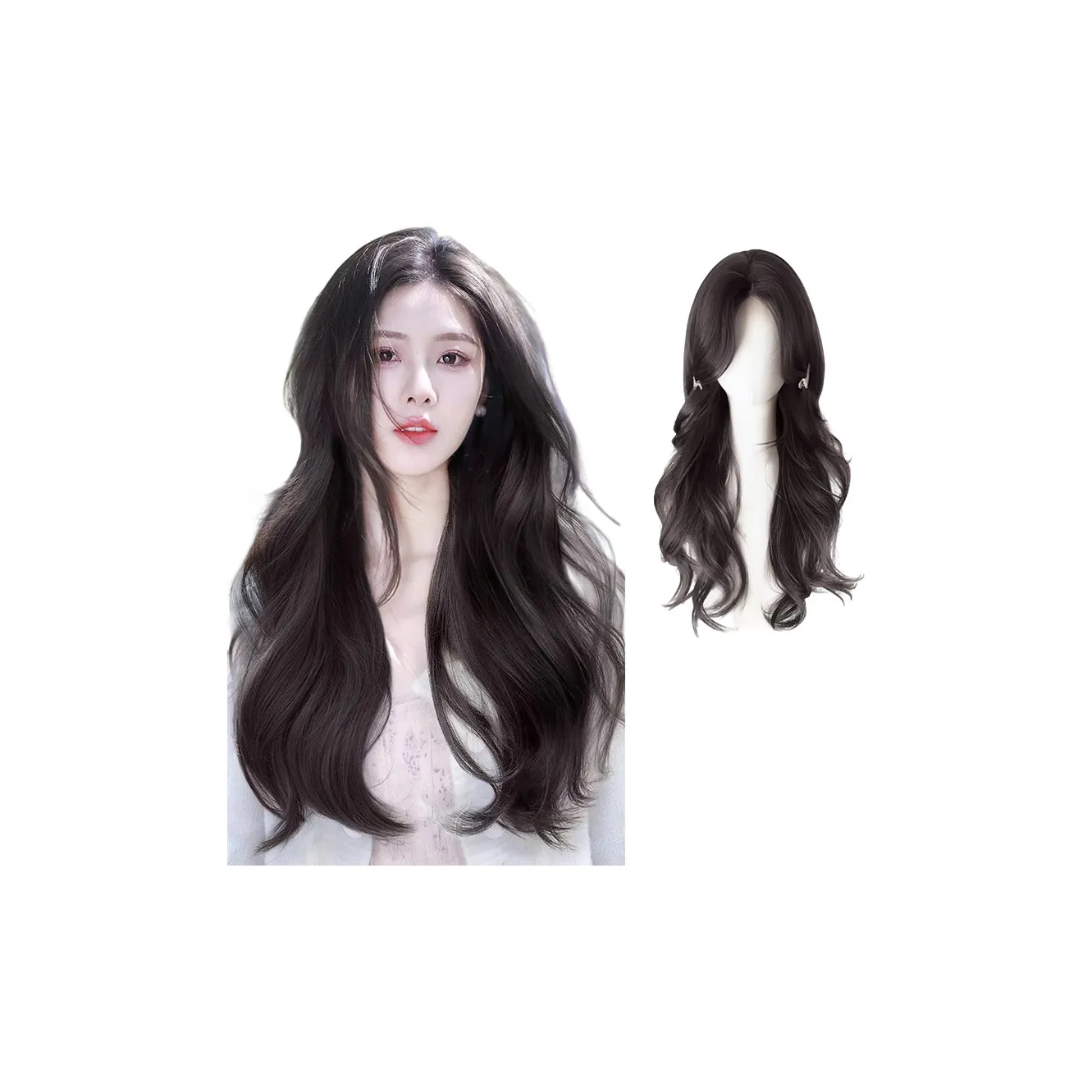 TIANKONGSHU Корейский Русалка Роликовые Парики Для Женщин Белок Волокно Длинные Кудрявые Волосы