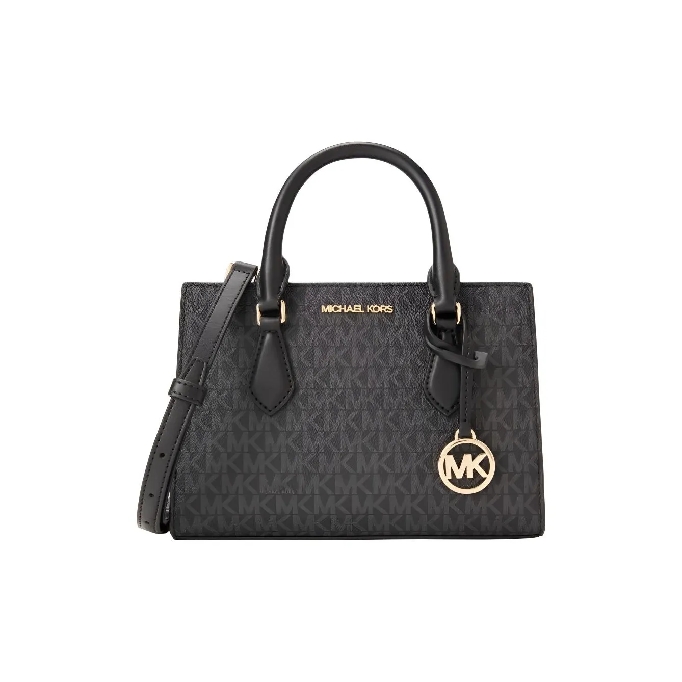 MICHAEL KORS Monogram Artificial Leather Tote Bag Small Women's Black
