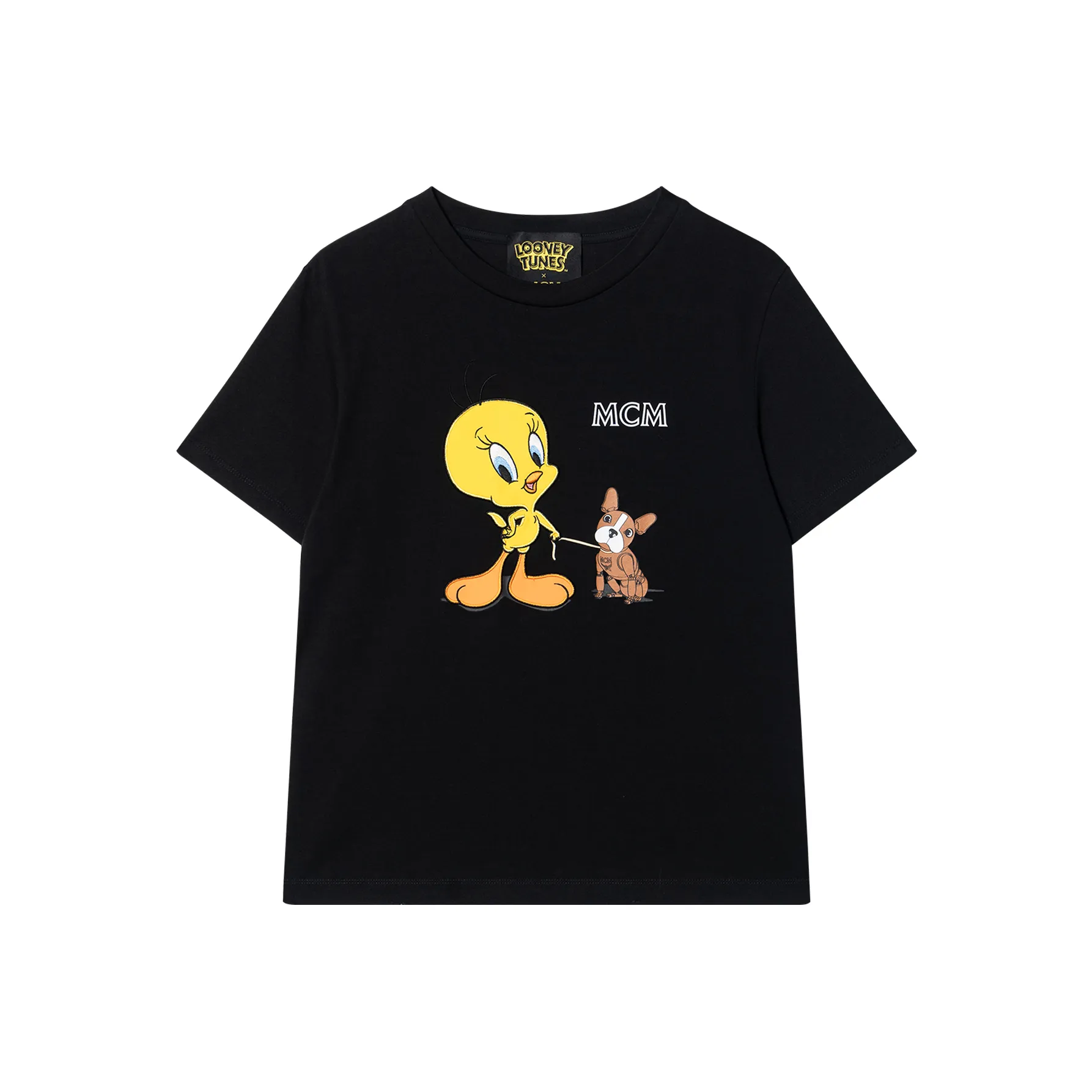 MCM X Looney Tunes SS23 Cartoon Graphic Print Pullover T-Shirt Black