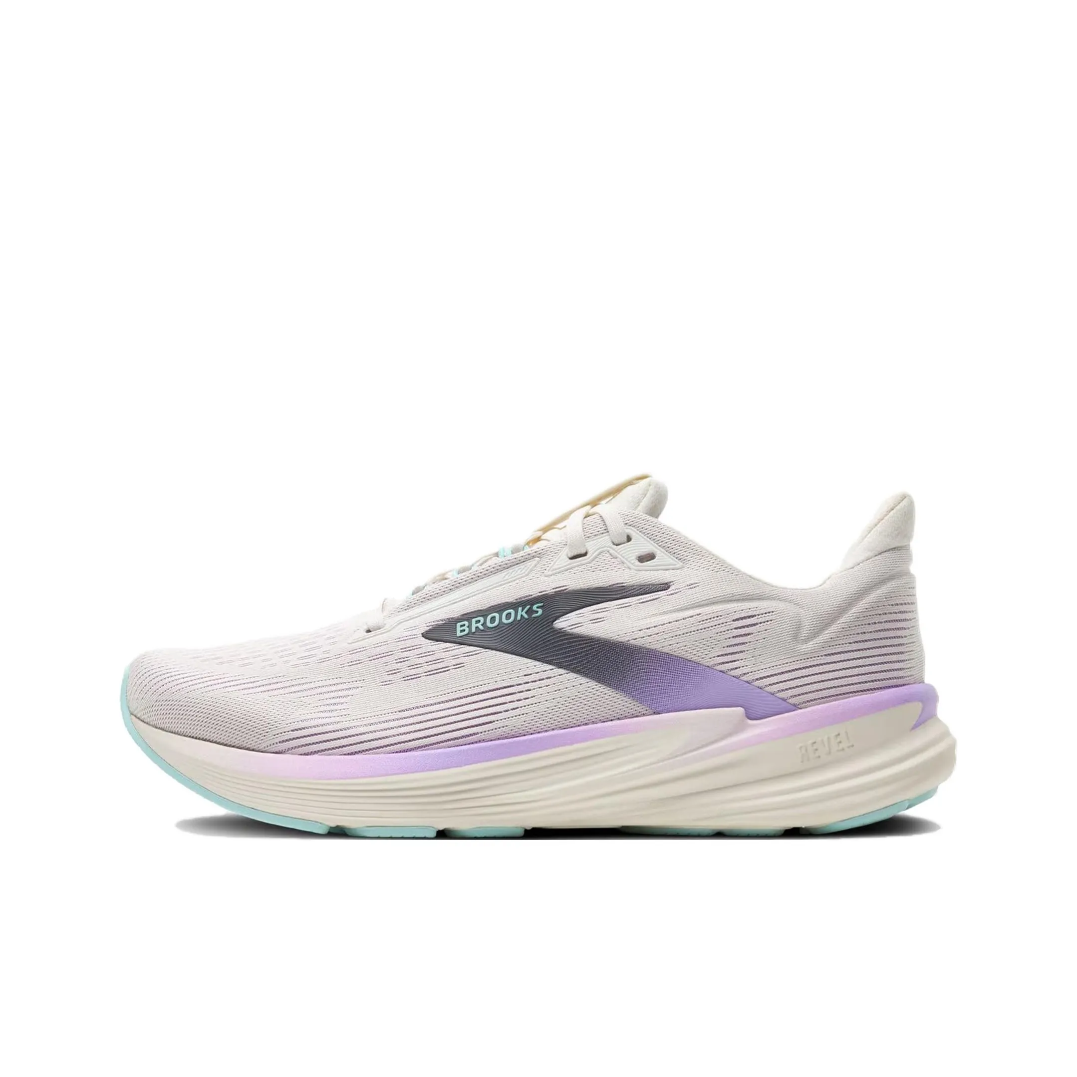 Brooks Revel 8 Дышащие Беговые Кроссовки Женские Белые Фиолетовые