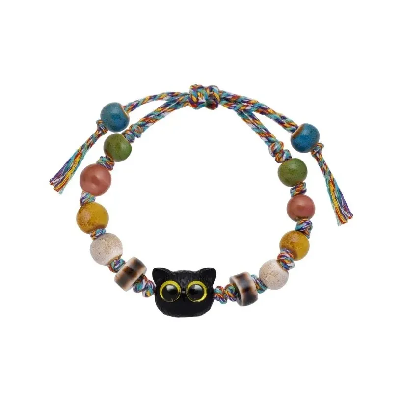 Yu Oval Bangle Хлопок Браслет Шнурки Унисекс