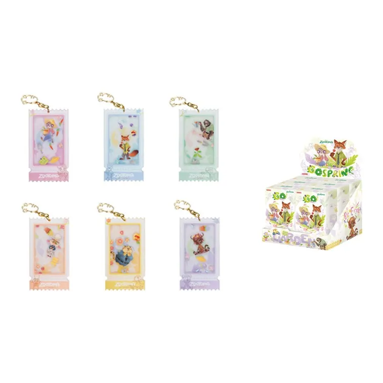 POP MART Ник Джуди Lightning Офицер Бенджамин Акриловый Музыкальный Брелок Слепые Коробки Один Mystery Коробка Полная Коробка 6 шт