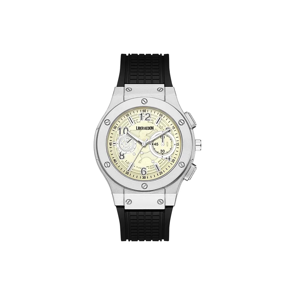 LIBER AEDON Наручные часы Кварцевый механизм Белый циферблат Мужские часы