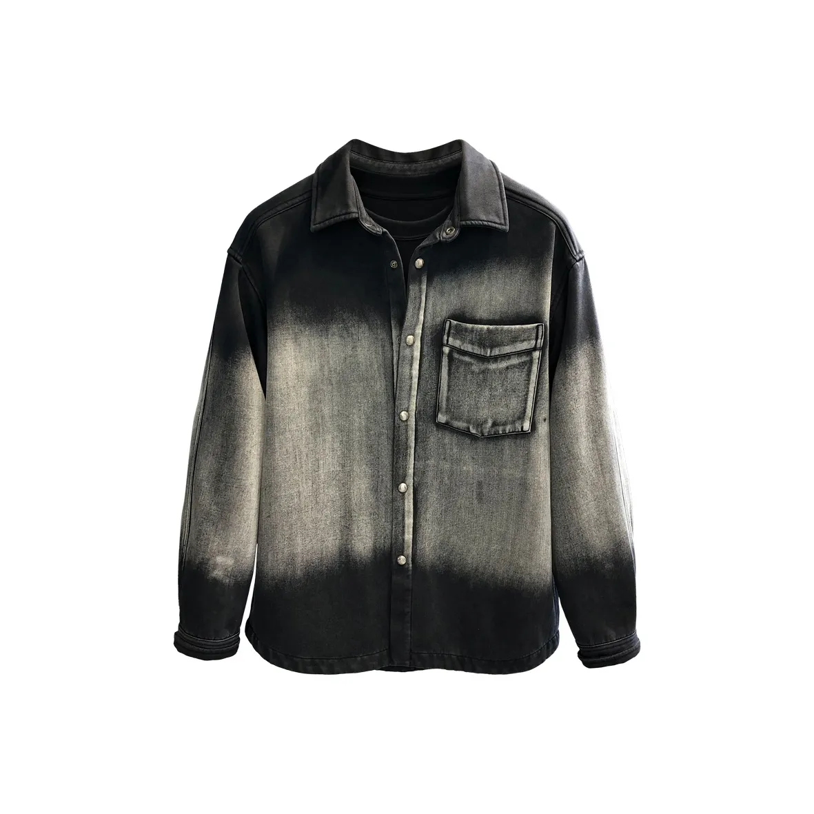 YGQPZHZ Деним Черный Мужские Рубашки