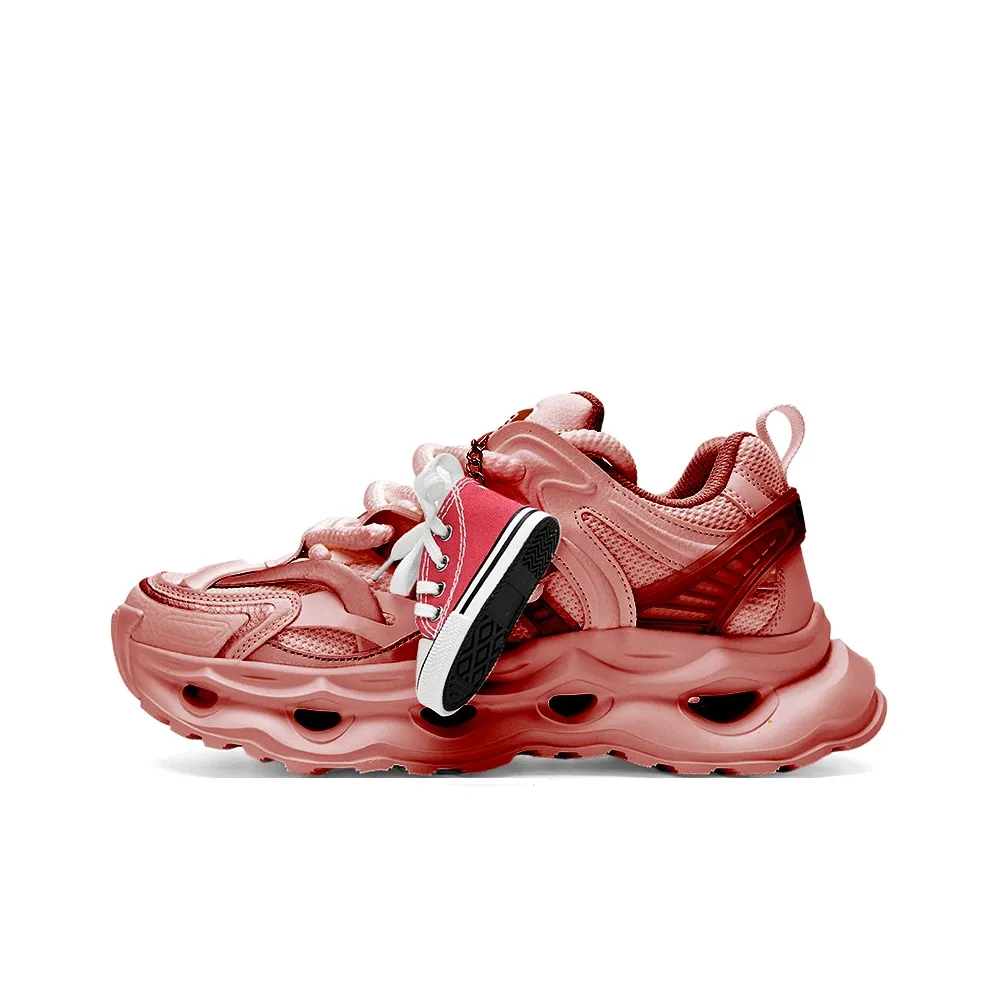 TCELLARS Porous Series Амортизация Поддержка Легкий Увеличение Высоты Низкий Топ Толстая Подошва Кроссовки Унисекс