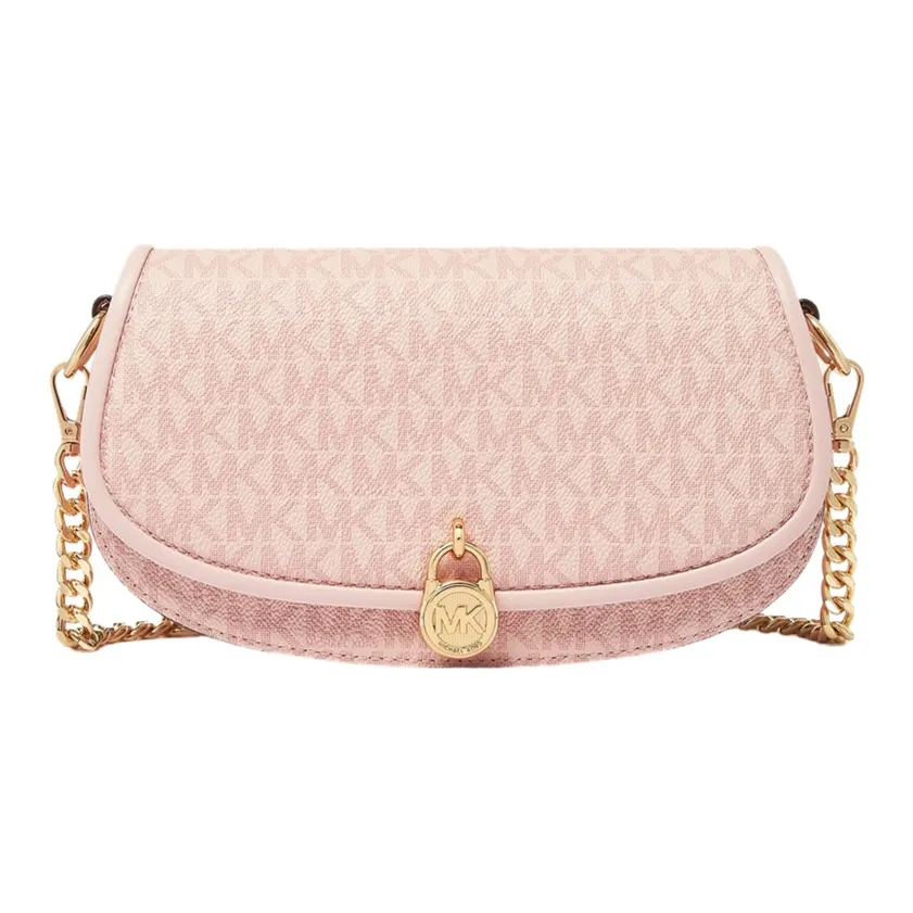 MICHAEL KORS Mila Artificial Leather Saddle Bag Crossbody Bag Small Women's Light Pink