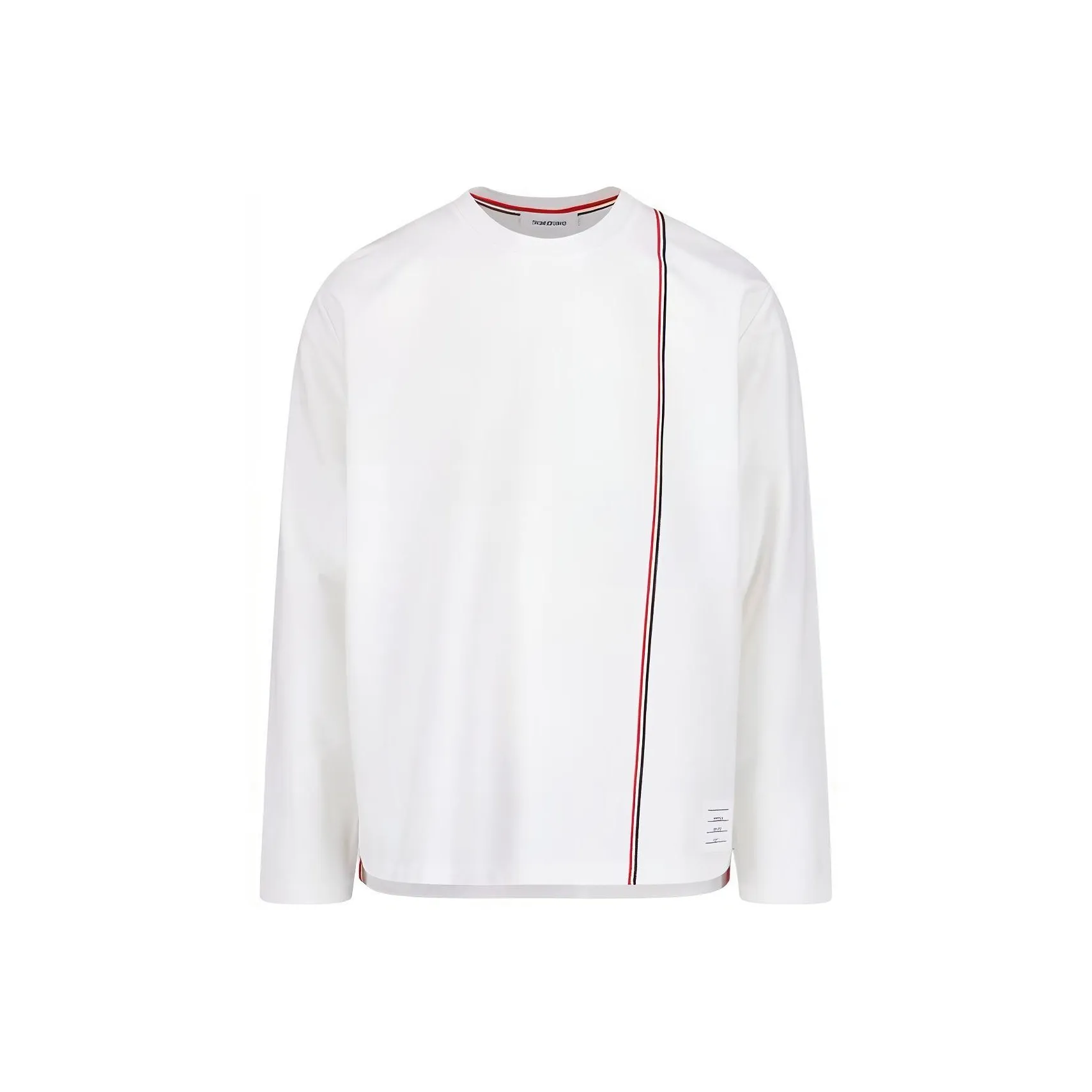 THOM BROWNE Rwb Striped Long Sleeved T Shirt