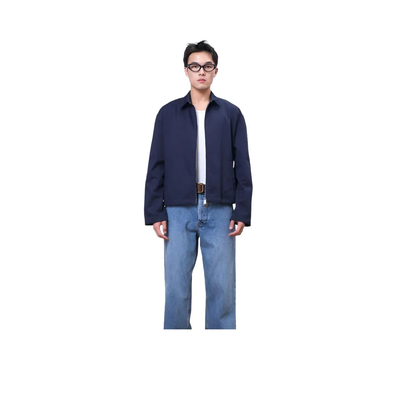 SEE ALSO | Old Money Silhouette Cuts Minimalist BATTLE Robe Куртки Пальто Unisex Темно-синий