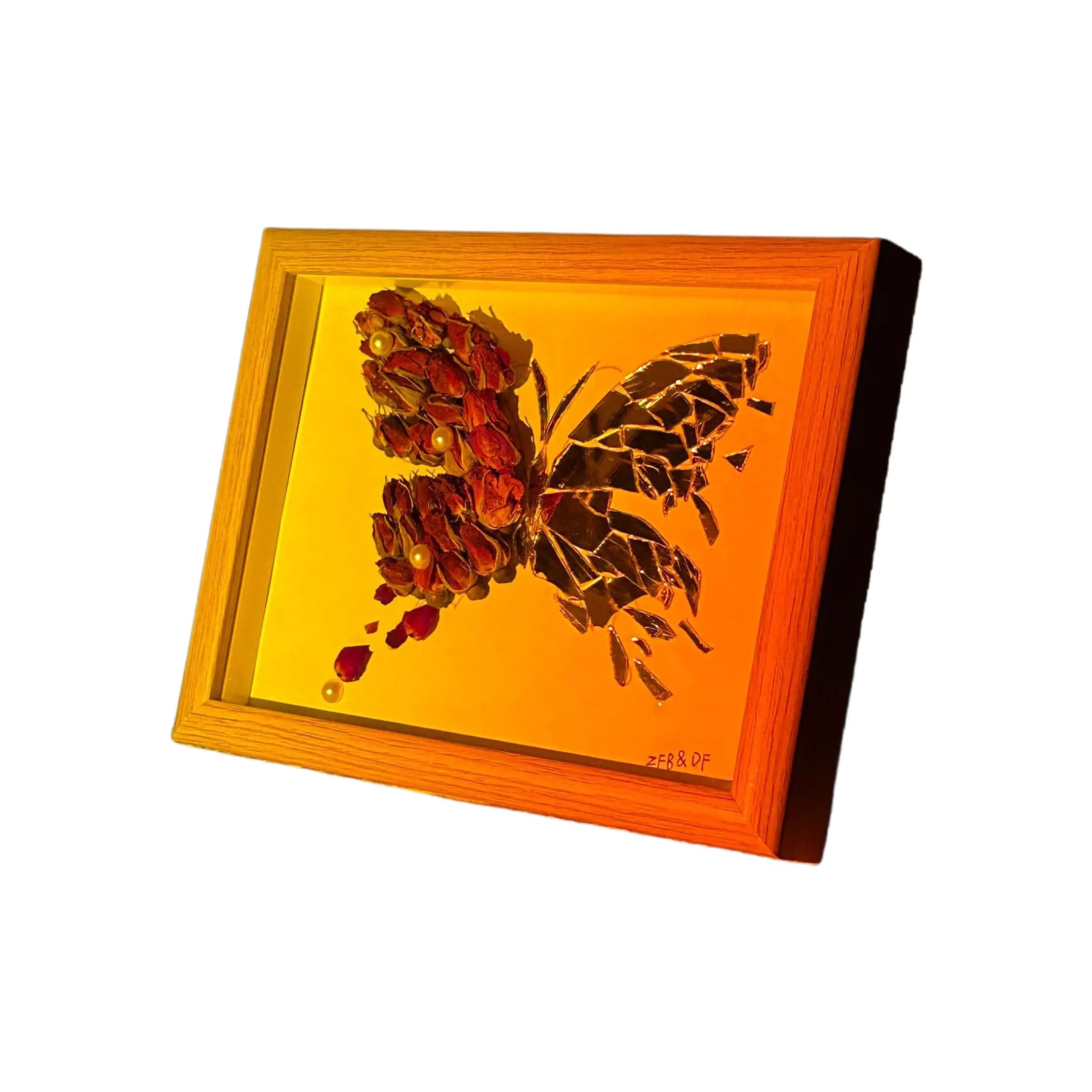 MENGJIMA DIY Бабочка Зеркало Рамка для фотографий DIY Игрушки