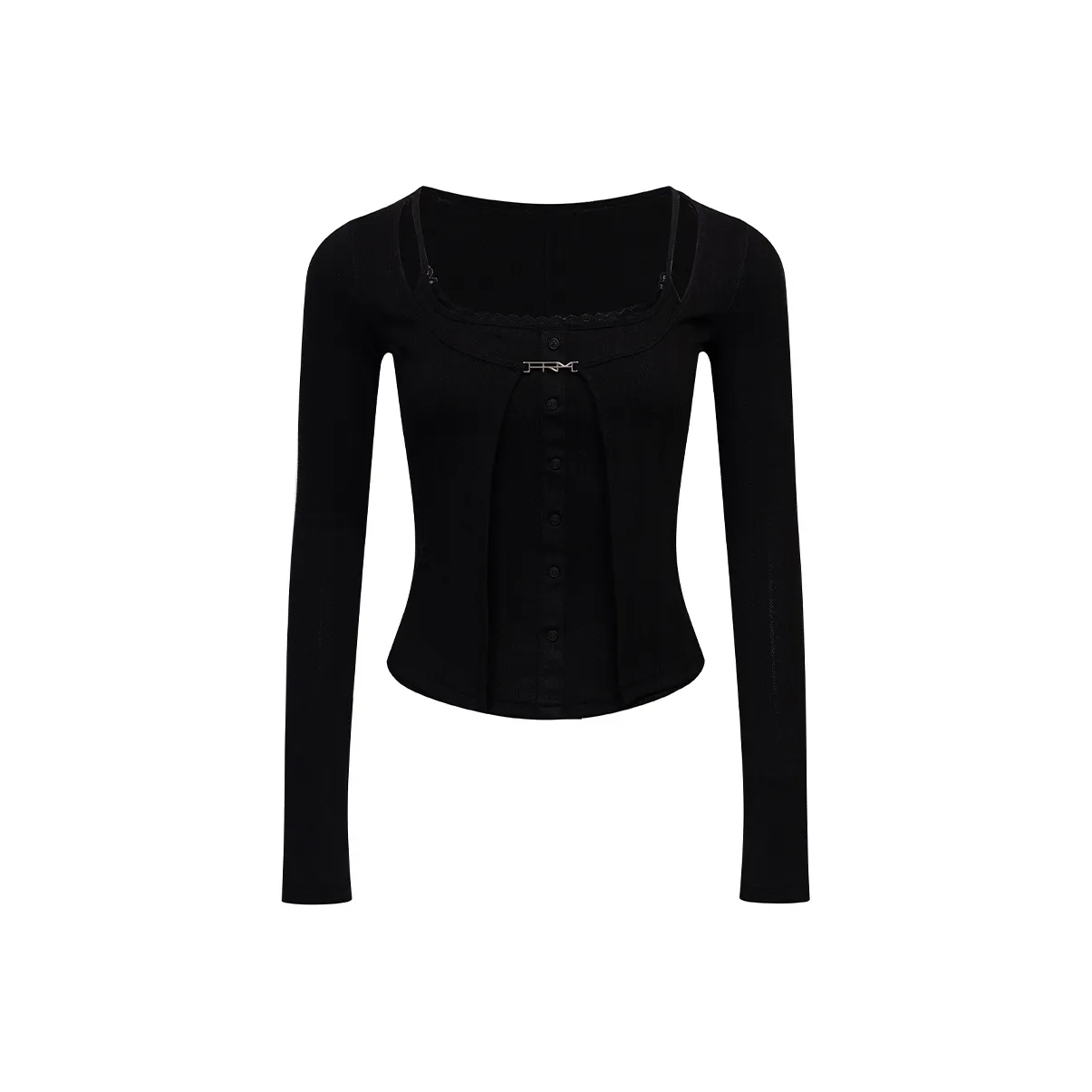 Ariseism Стандартный дизайн Вдохновленный 2 Кружево Длинный рукав Рубашка для женщин Осенний Облегающий крой Топ для женщин