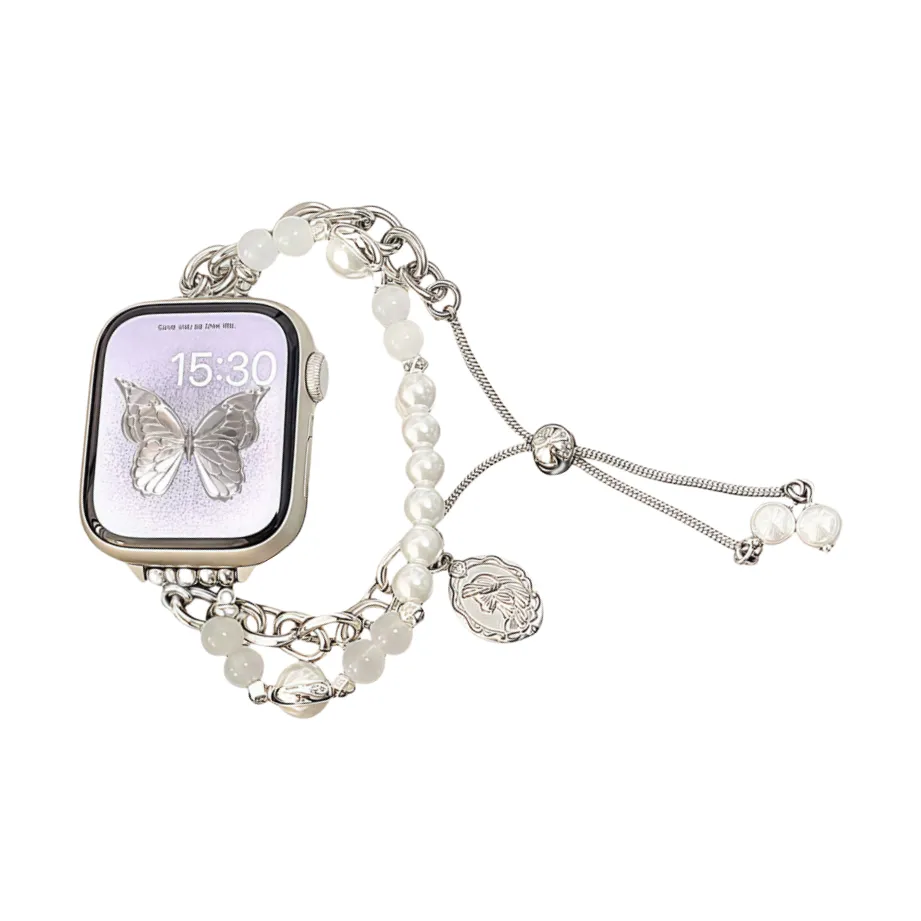 ZHISHENG Ремешок Apple Совместимость Кристалл Материал Нержавеющая сталь 140 мм