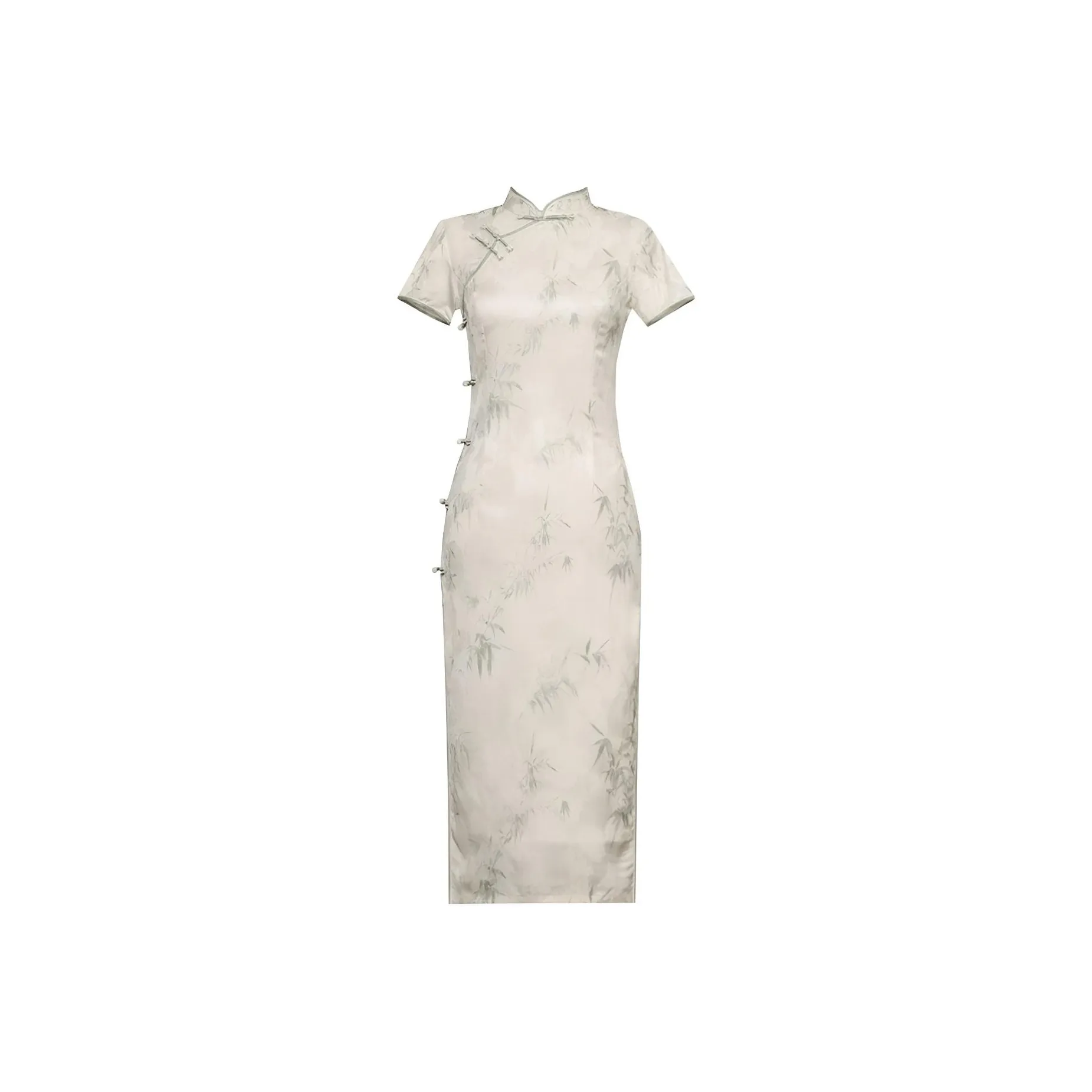 DITB Персиковые цветы And Бамбук For Miles Женские Ципао