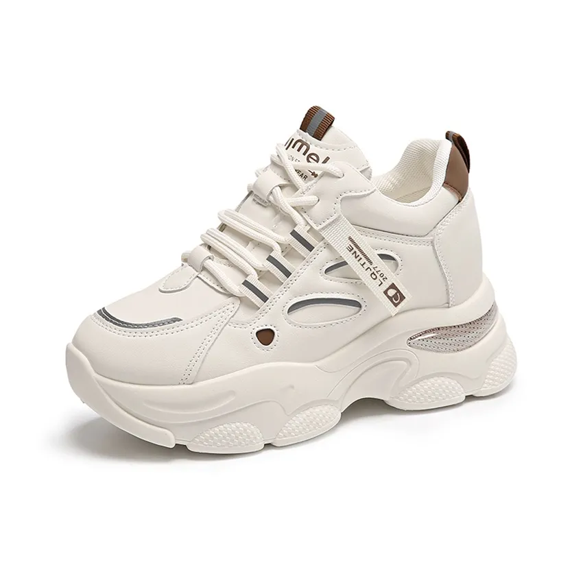 Colorful Creations Устойчивый к истиранию Легкий Увеличивающий Высоту Низкий Топ Кроссовки с Толстой Подошвой Женские Коробка