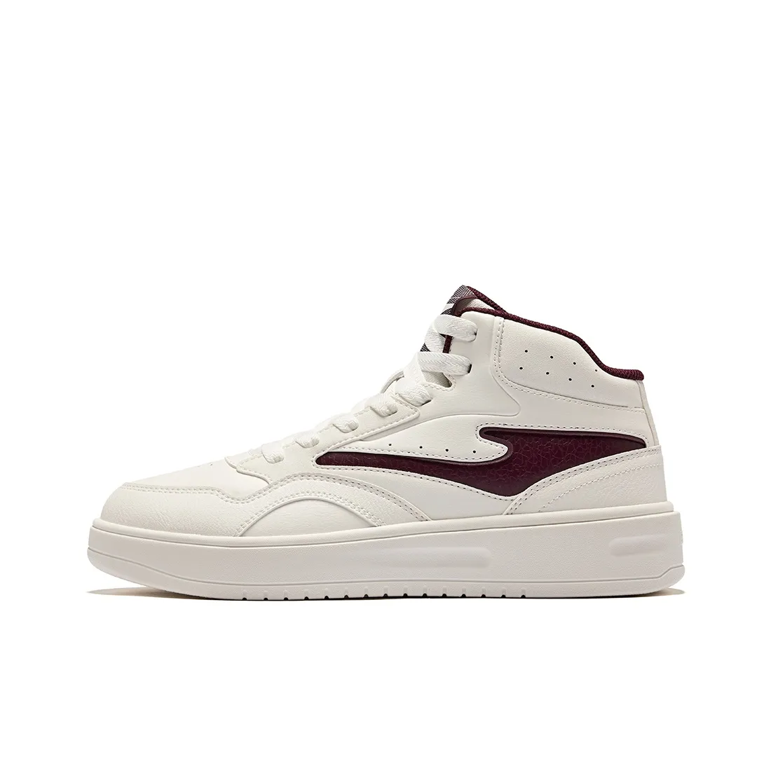 Erke Легкий Покрытие Высокие Кроссовки для Скейтбординга Мужские Микрокристаллический Белый Вишнево-Красный Краска Цвет