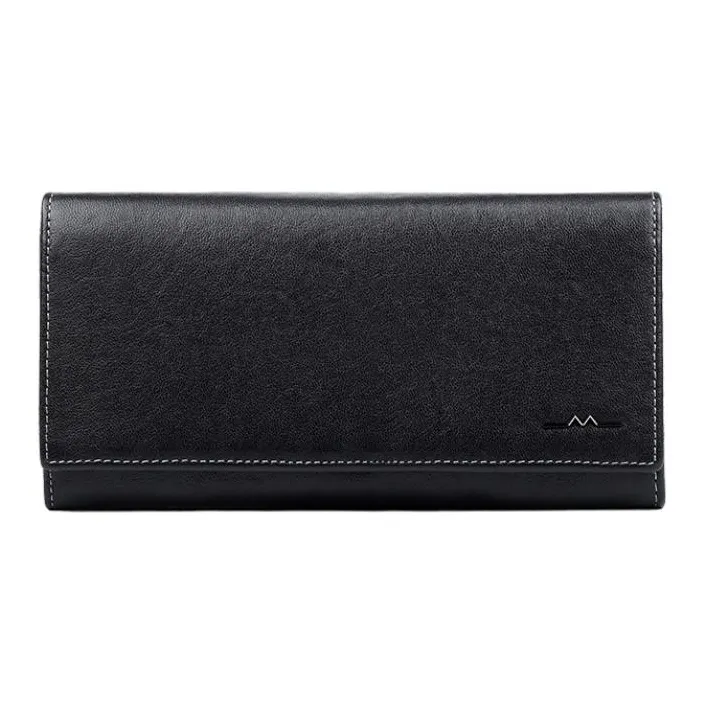 VIHUS Кошелек из полированной коровьей кожи стандартный мужской черный