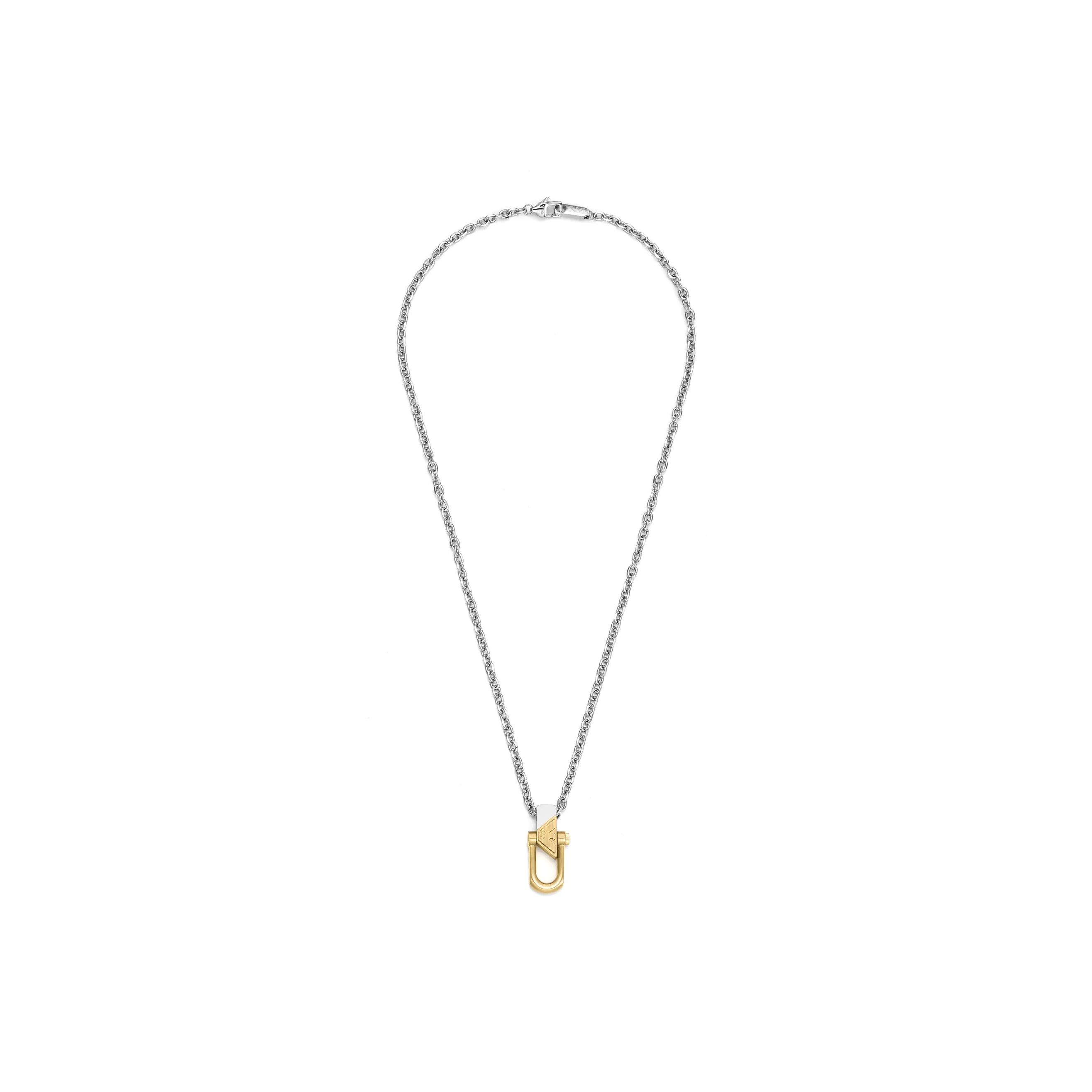 EMPORIO ARMANI Ожерелья из нержавеющей стали мужские двухтонные