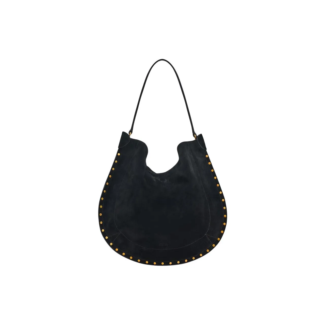 ISABEL MARANT Soft Velvet Calfskin Hobo Bag, Handbag, Shoulder Bag Women's Black
