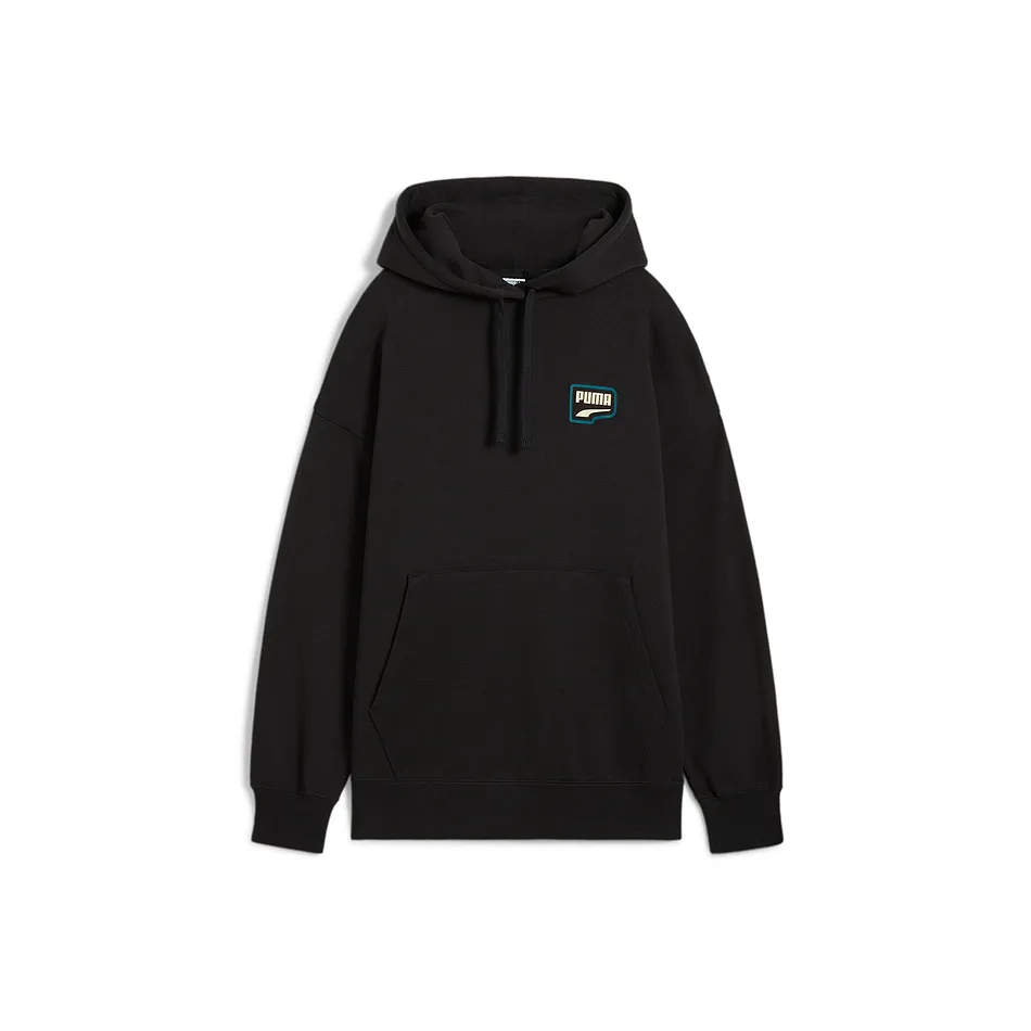 PUMA DOWNTOWN OVERSIZED Толстовка HOODIE Женская Черная