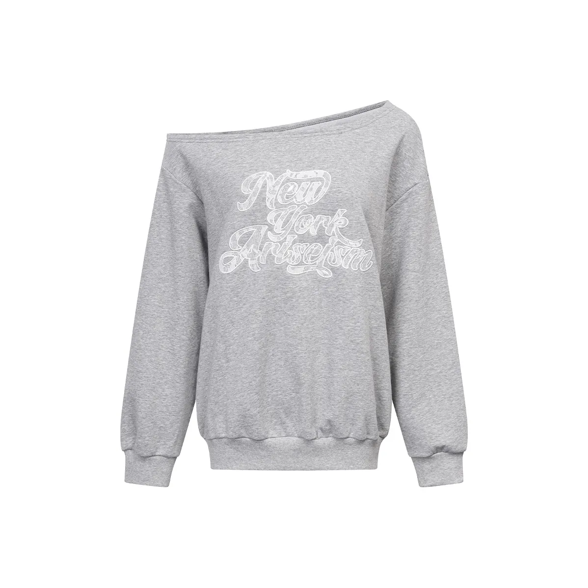 Ariseism Асимметричный топ с длинным рукавом свитшот женский осенний свободный крой топ