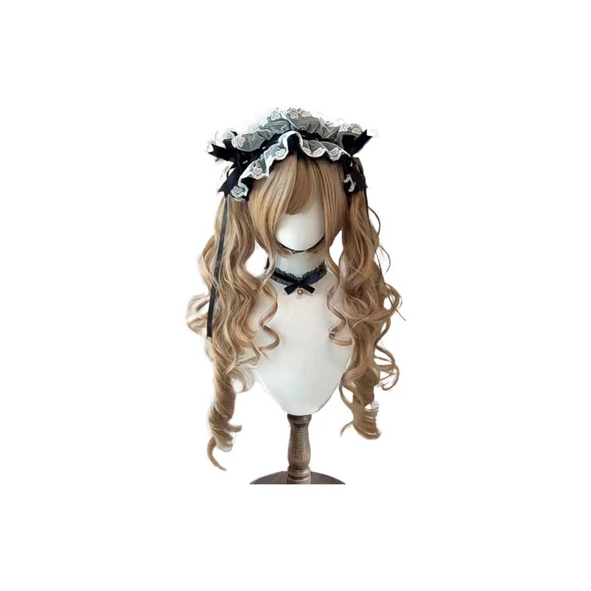 Northward Incline Барокко Женская Перука Lolita Съемная Cheek Нижняя Заколка Два Хвостика Кукла Стиль