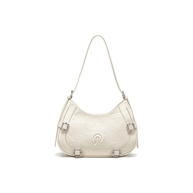 CNOLES Коровья кожа Подмышечный Сумка на плечо Стандартный Женская Белая