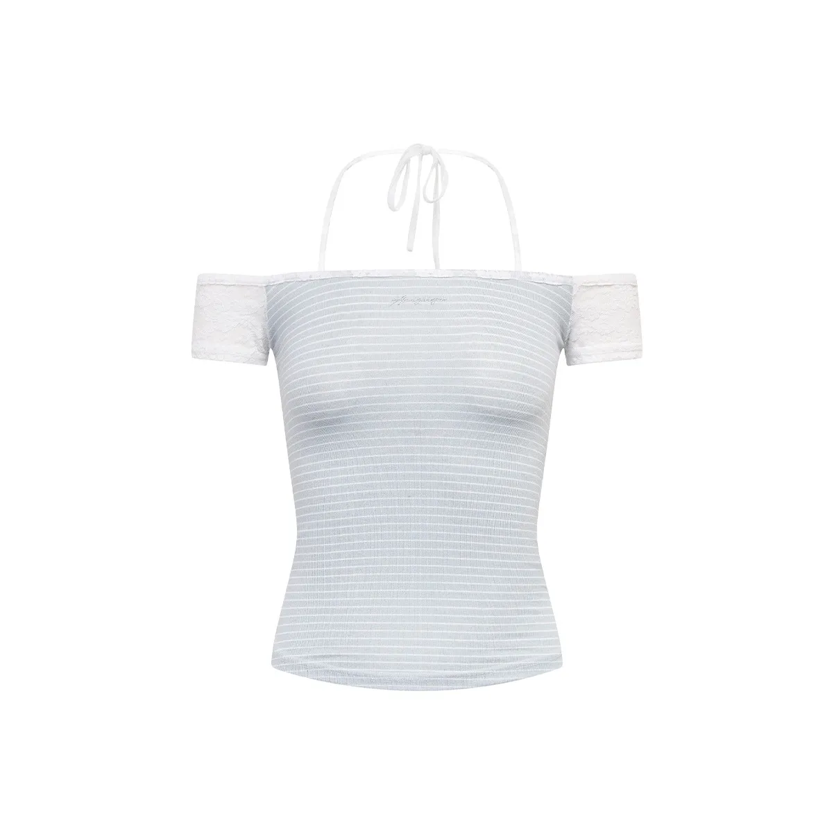 Ariseism Дизайн Sensitive Кружево Короткий рукав Т-рубашка Женская Летний Топ для девушек Облегающий крой