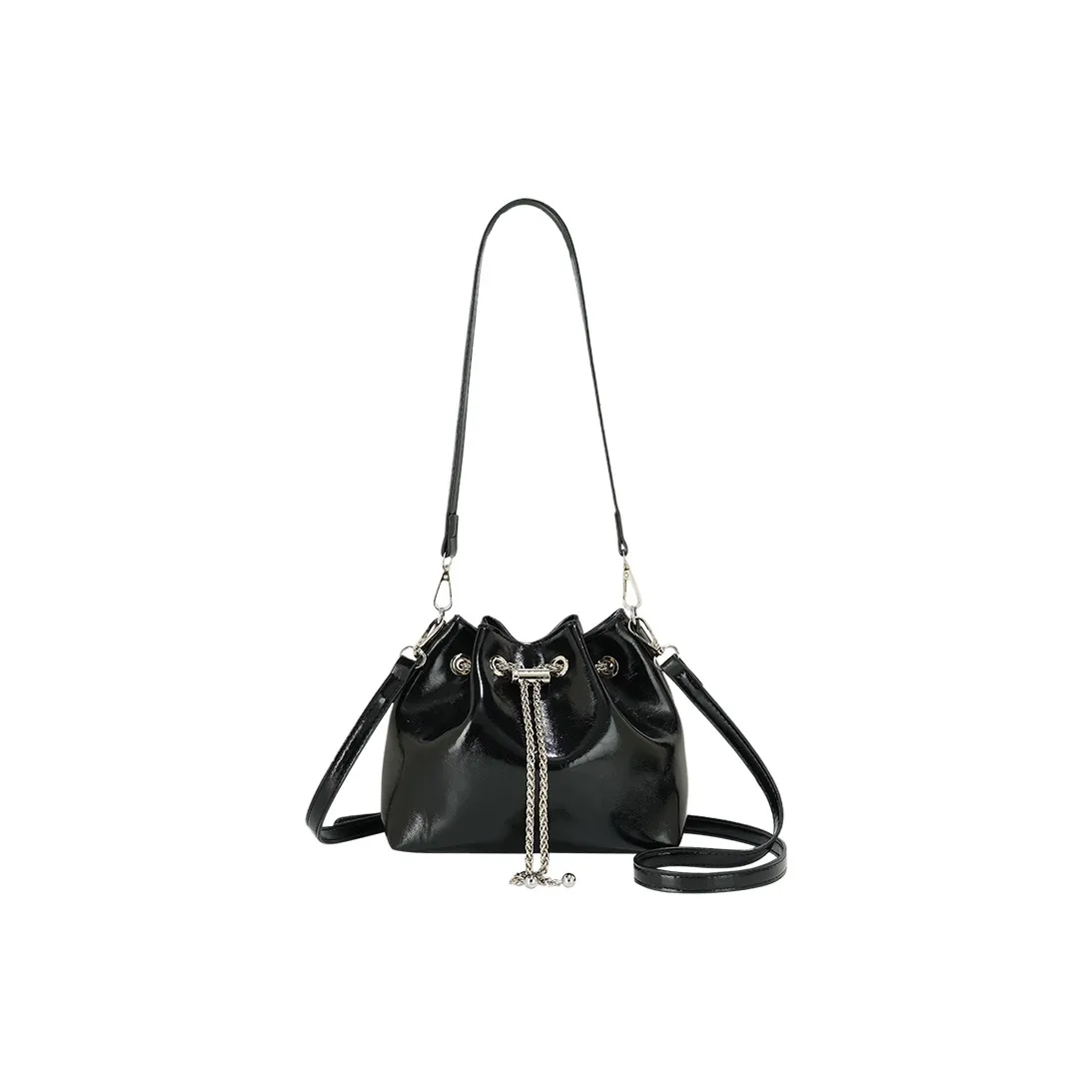 MARKANGARO ПУ (полиуретан) Сумка через плечо Стандартная Женская Черная Серебряная Белая