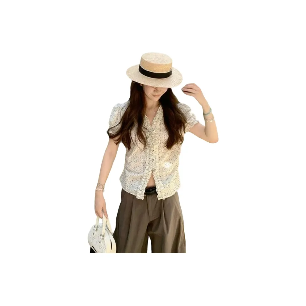 PARKYEON Белый топ + штаны женский повседневный костюм