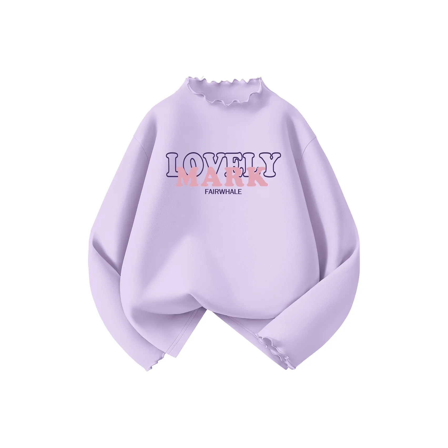 FAIRWHALE Мультяшный Минималистский стиль Длинный рукав Т-рубашка Модная Детская