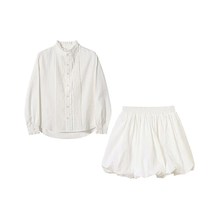 MARIE·COCO Белая рубашка + Юбка Женские Комплекты с юбкой