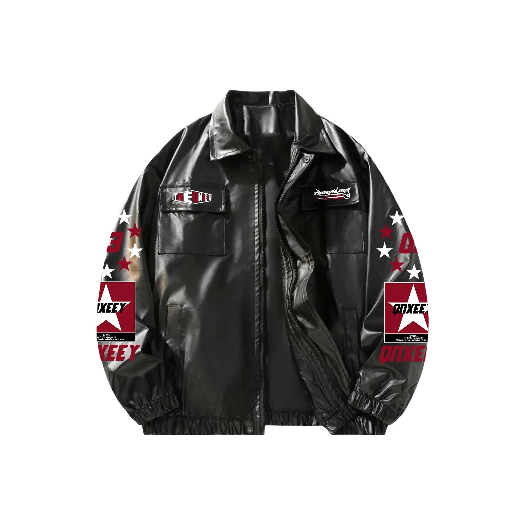 Qnxeey Унисекс Кожаные Куртки