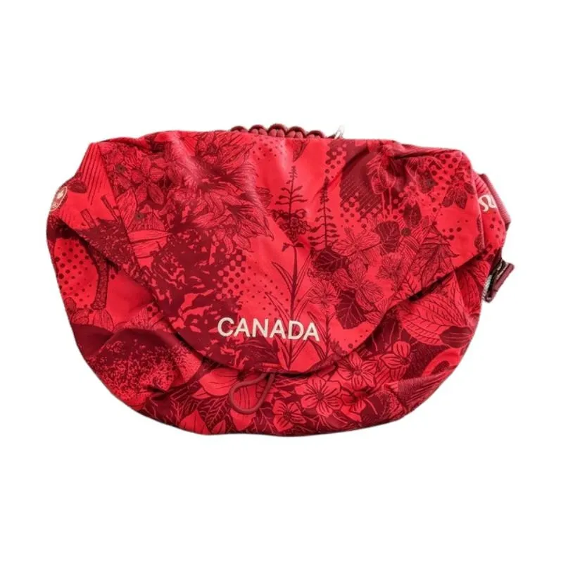 lululemon Нейлоновая круассан сумка сумка через плечо женская красная