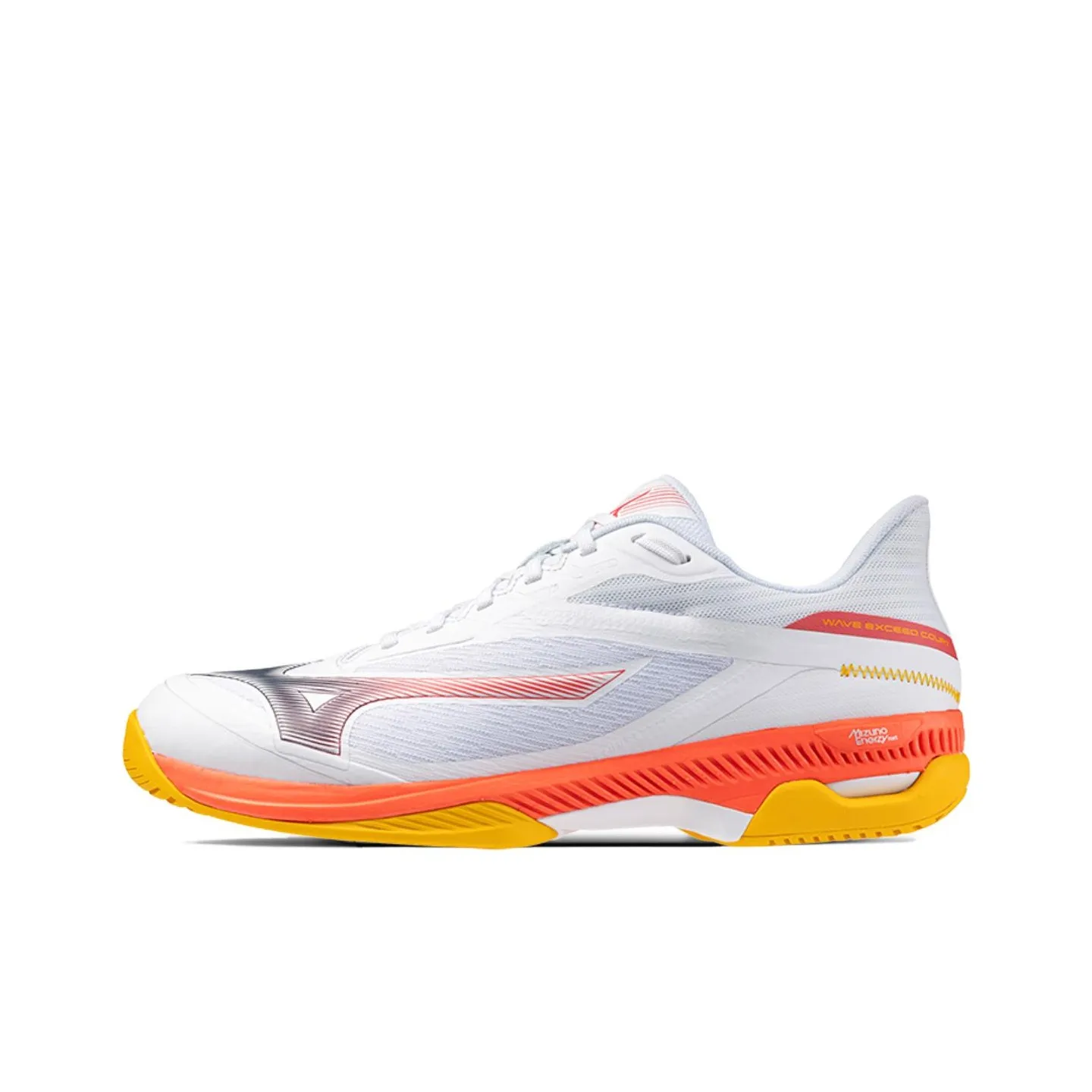 Mizuno WAVE EXCEED COURT Амортизаторы Устойчивые к износу Низкий топ Кроссовки для тенниса Унисекс Белый Оранжевый