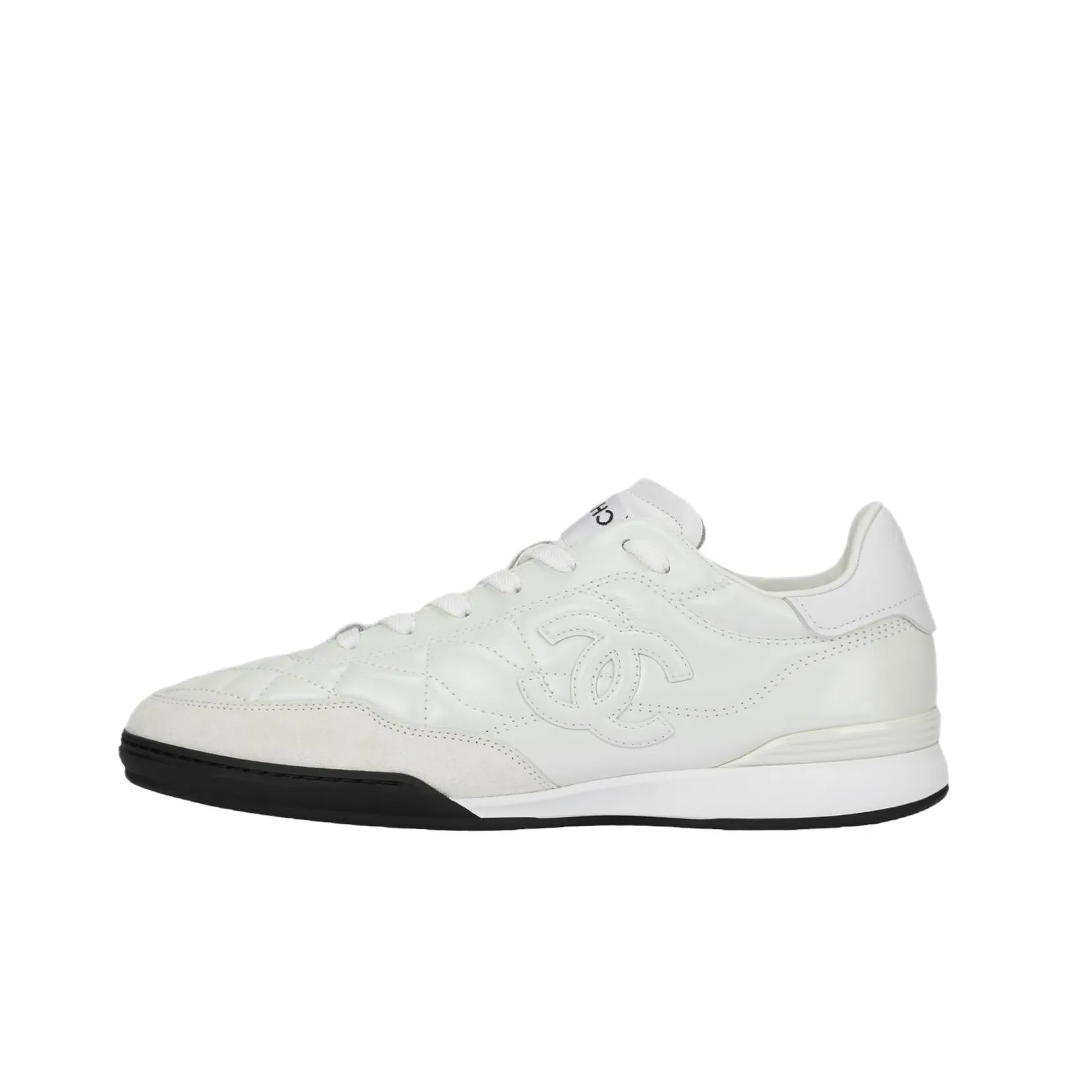 CHANEL 24a German Army Trainers Low Top Casual Shoes Men's White
