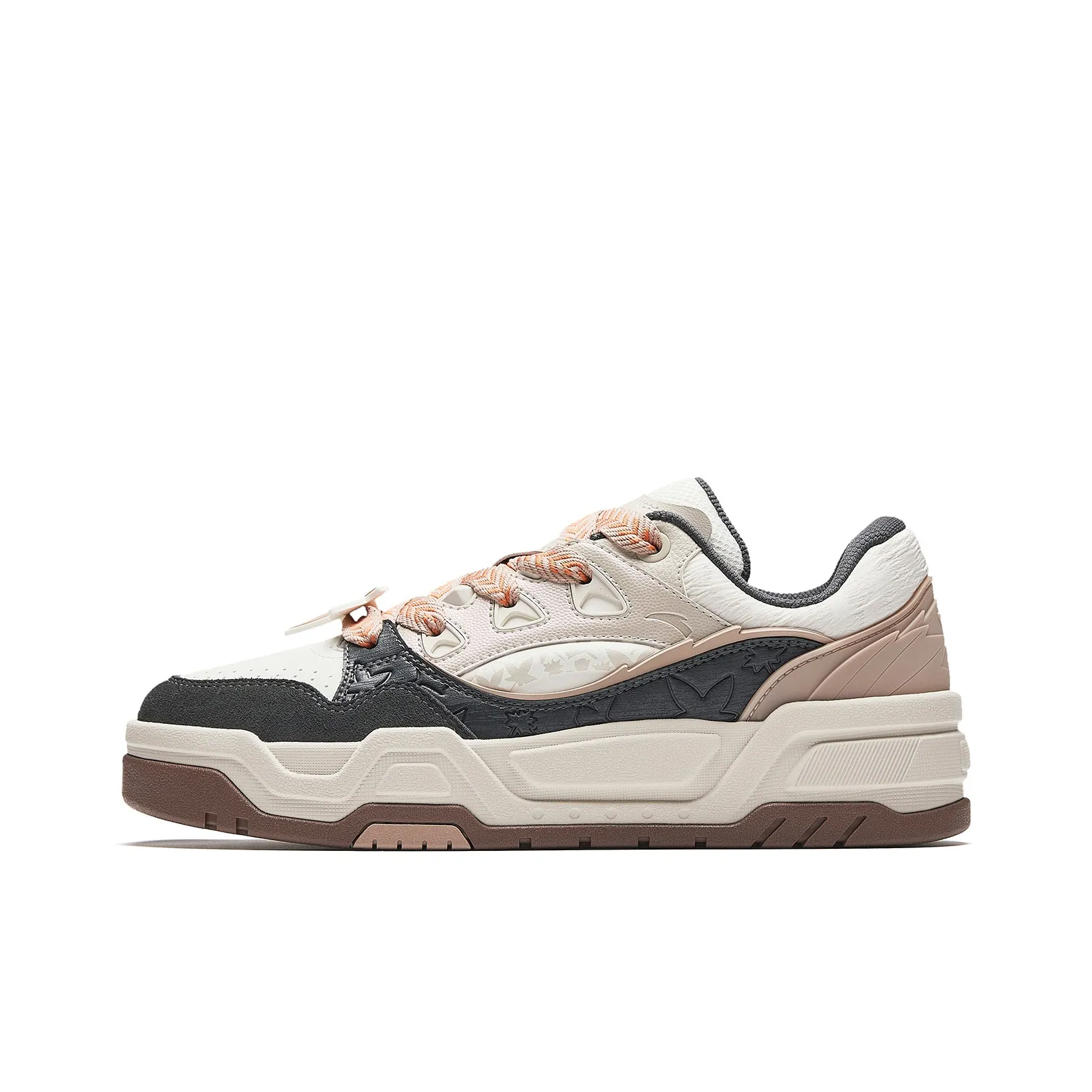 ANTA Легкий и Износостойкий Низкий Топ Скейтборд Кроссовки Мужские Белый Серый Черный