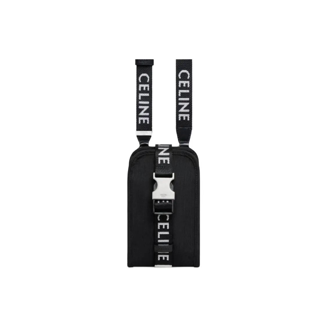 CELINE Cow Leather Shoulder Bag, Crossbody Bag, Cell Phone Pouch Unisex Black