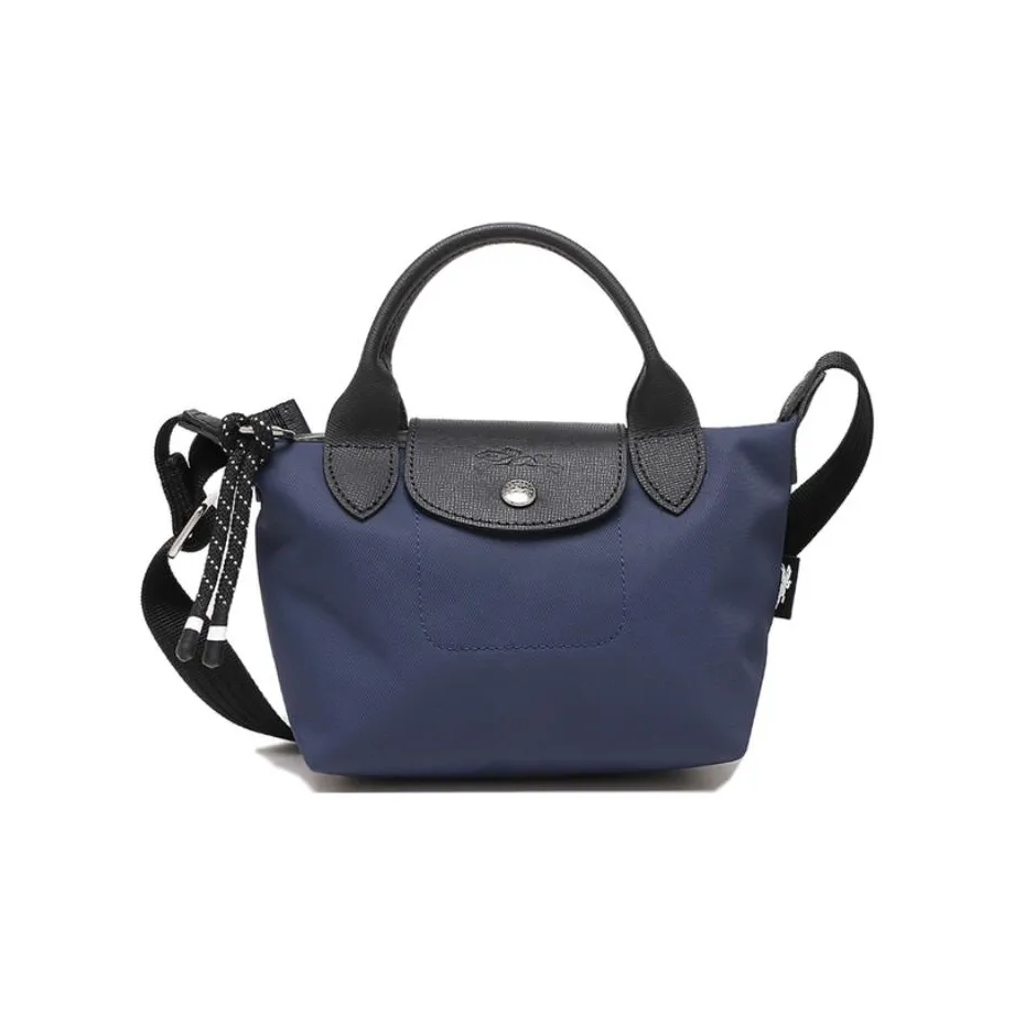 LONGCHAMP Le Pliage Energy Холст с коровьей кожей цветная отделка холщовая сумка сумка на одно плечо мини женская синяя