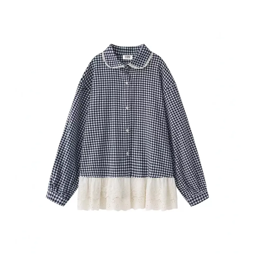 GEZITAI Клетчатые Женские Рубашки