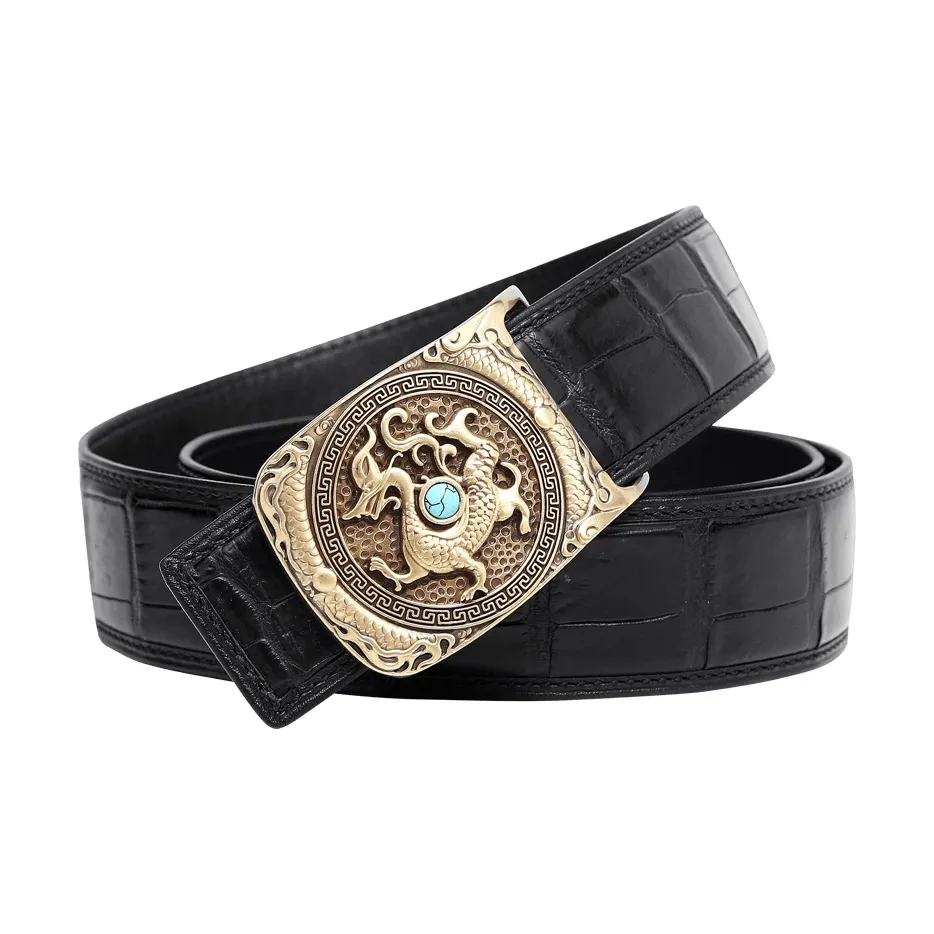 V.V.Brown Крокодил Belly Кожаные ремни Мужской 3,8 см