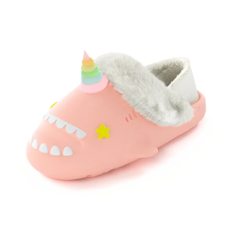 HelloSlippers Shark Winter Sharkicks Winter Единорог Звездный Глаза Домашние тапочки с каблуком унисекс