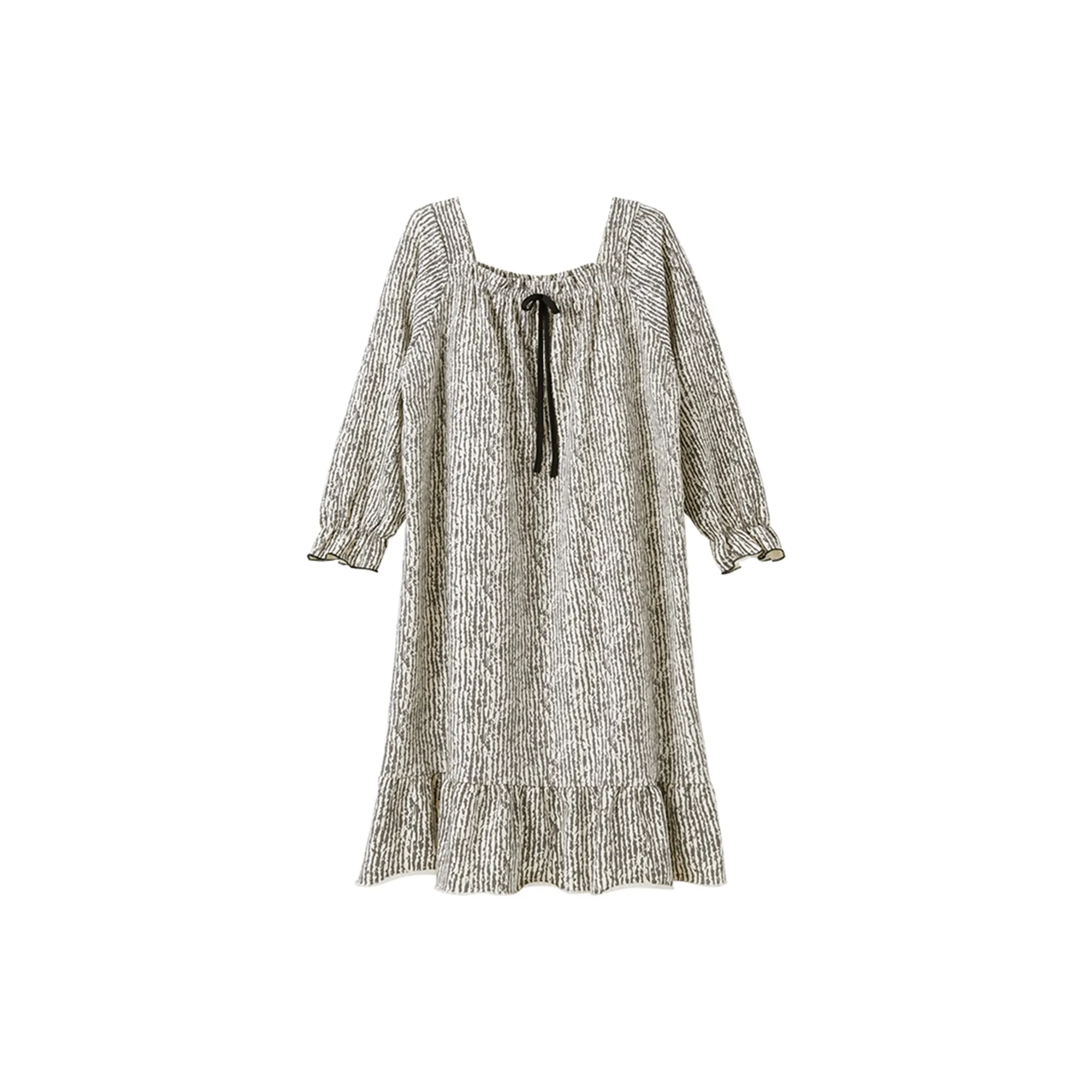 MENGLUAN Длинный рукав ночная рубашка Женская