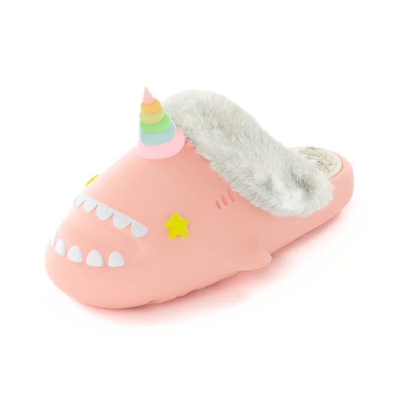 HelloSlippers Shark Winter Sharkicks Winter Единорог Звездный Глаза Домашние тапочки с открытыми каблуками унисекс