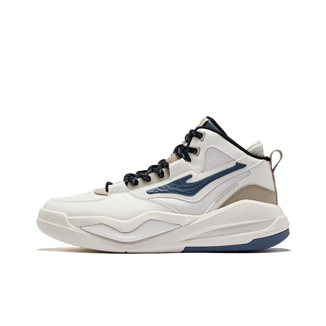 Erke Легкие и Дышащие Высокие Кроссовки для Скейтбординга Мужские Микрокристаллический Белый Винтажный Серый Синий