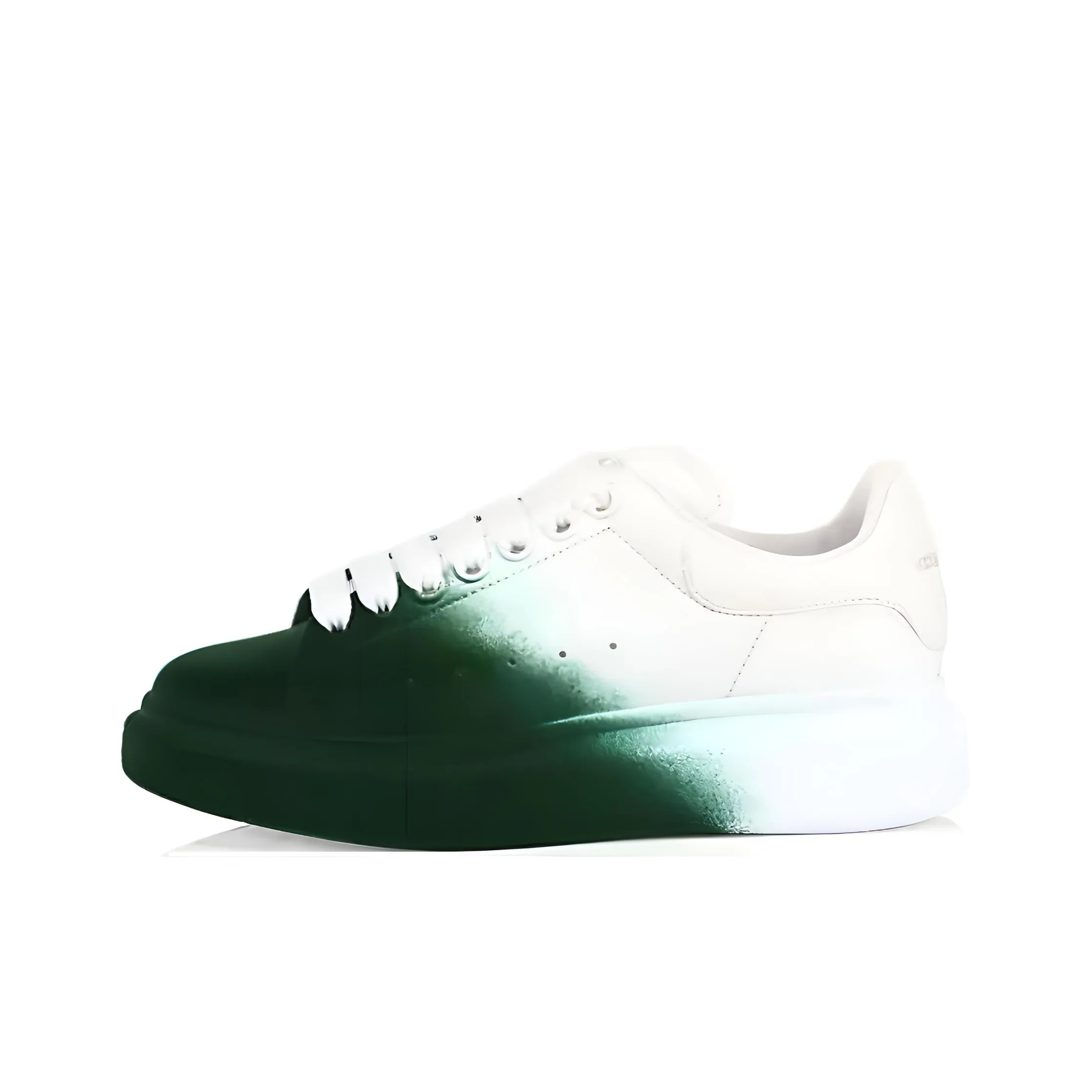 Alexander McQueen Oversized Sneaker 'White Green Velvet Spray' Women's