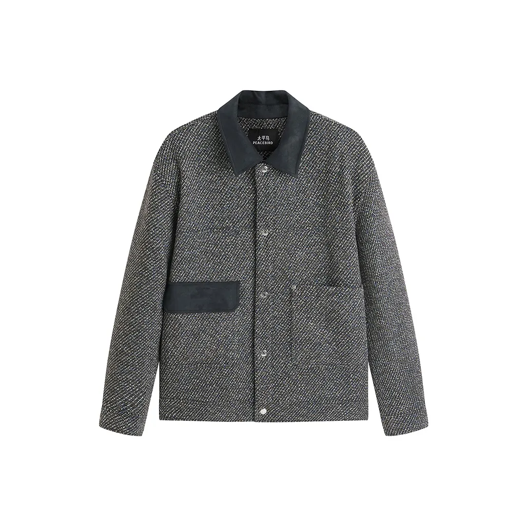 PEACEBIRD MEN Пэчворк Куртка вдохновленная Chanel Мужская