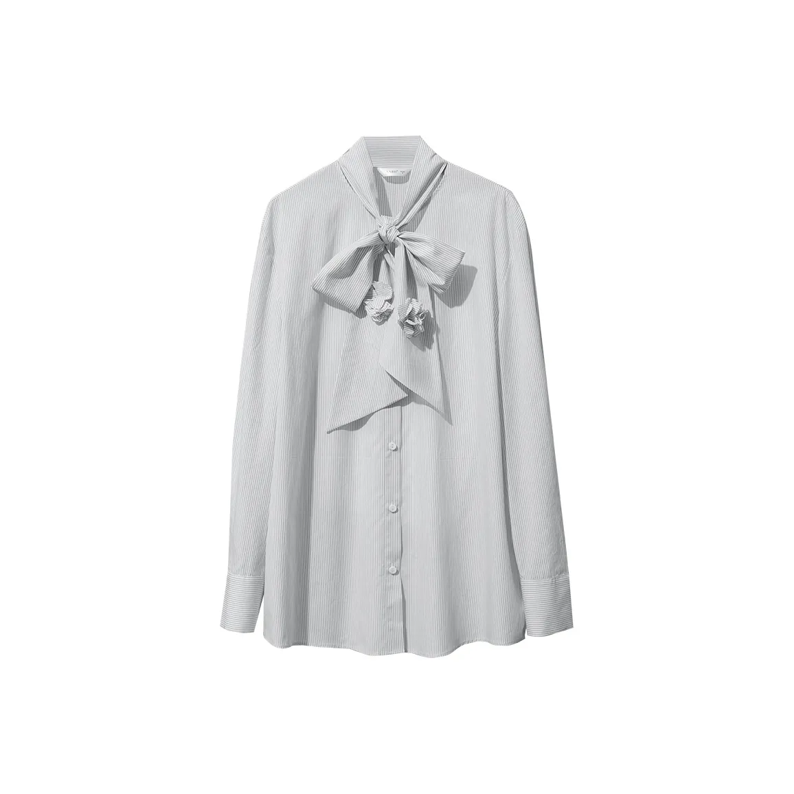 AMII Серо-белые полосы Женские Рубашки