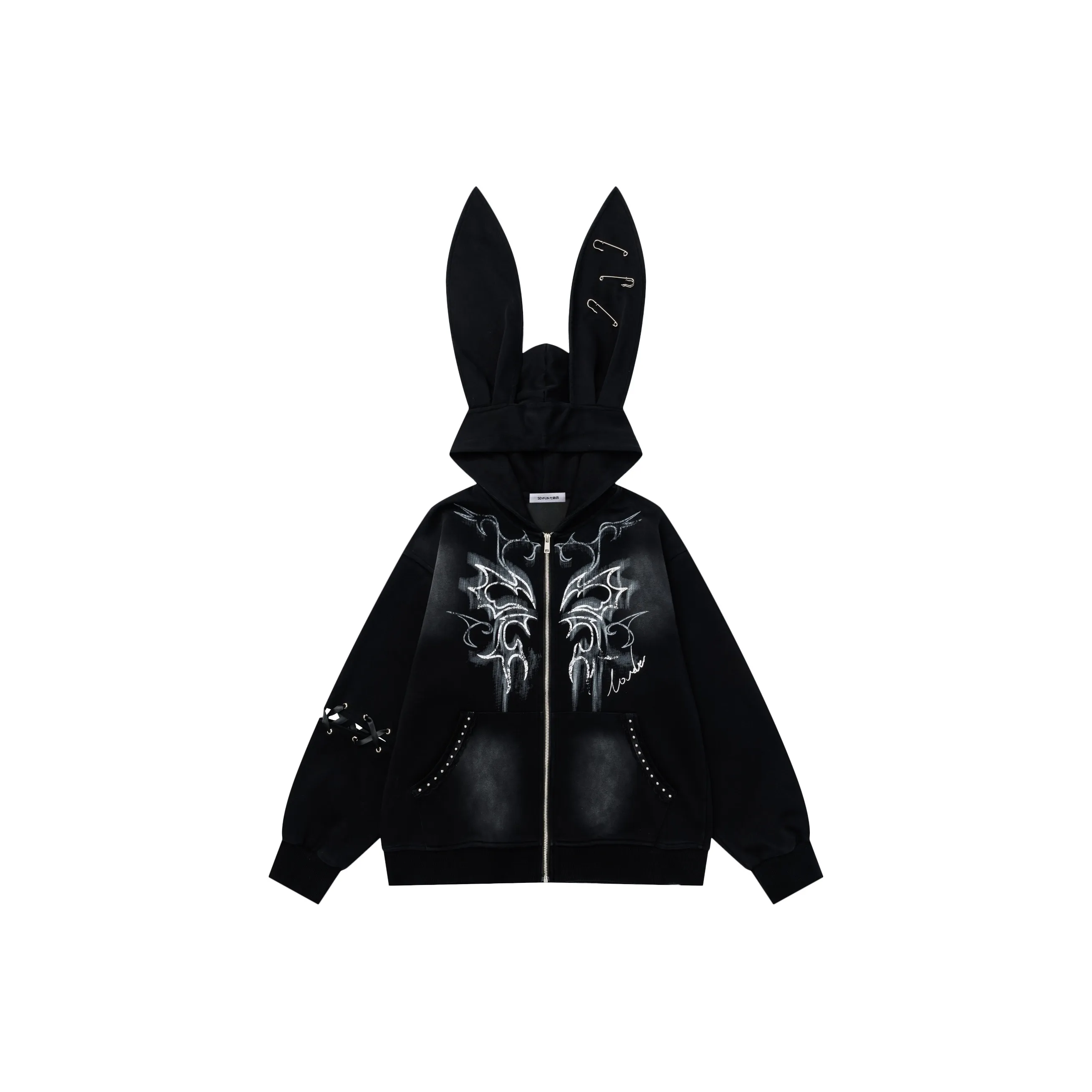 7 SEVFUN Черные Женские Свитшоты