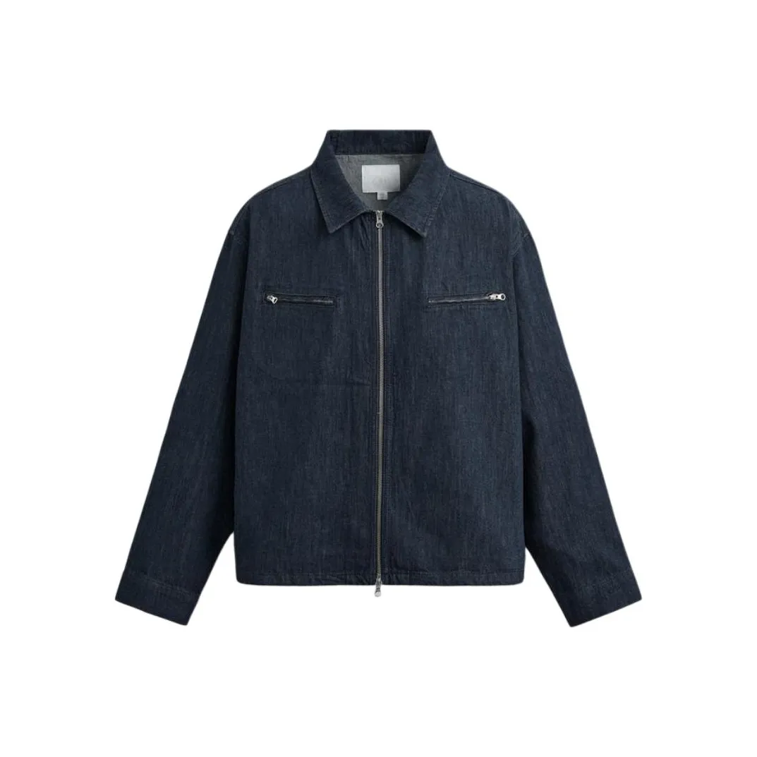 ZARA Темно-синий Мужские Джинсовые Куртки